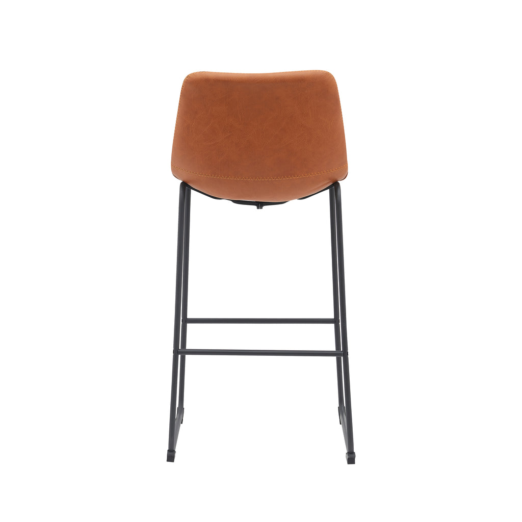Barkruk Risto - Cognac - Kunstleder - Hoog