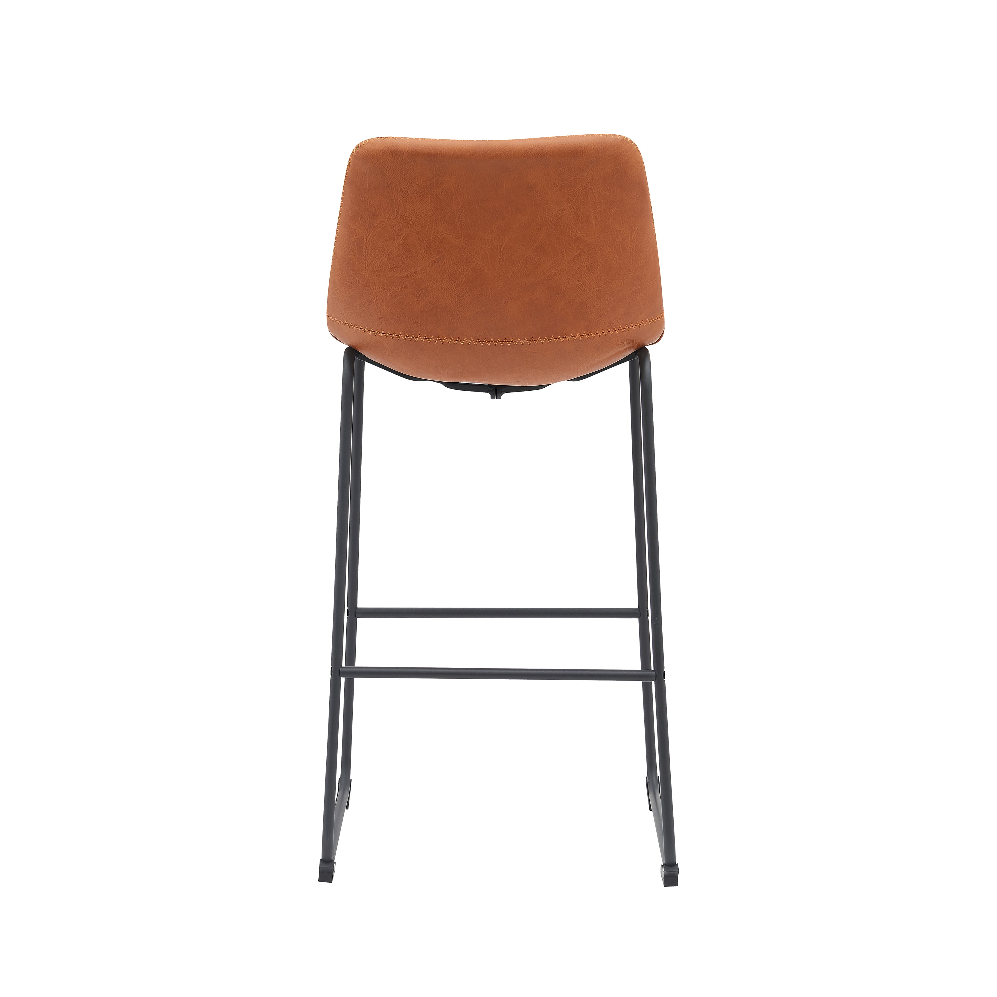 Barkruk Risto - Cognac - Kunstleder - Hoog