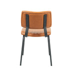 Eetkamerstoel Gusto - Cognac - Kunstleder - Zwart Metalen Frame