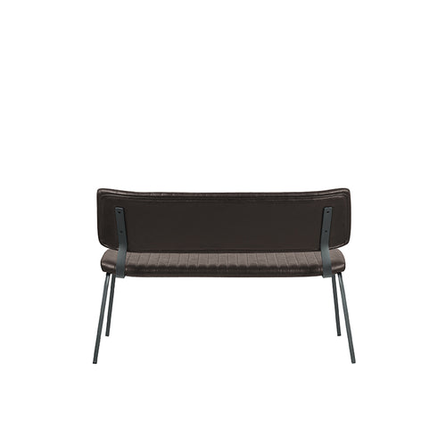 Eetkamerbank Gusto - Donkerbruin - Kunstleder - 120 cm