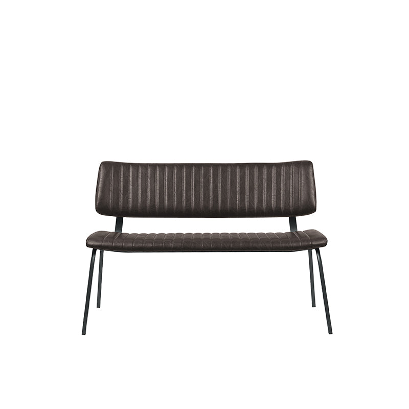 Eetkamerbank Gusto - Donkerbruin - Kunstleder - 120 cm