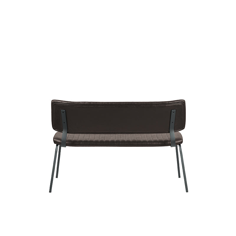 Eetkamerbank Gusto - Donkerbruin - Kunstleder - 120 cm