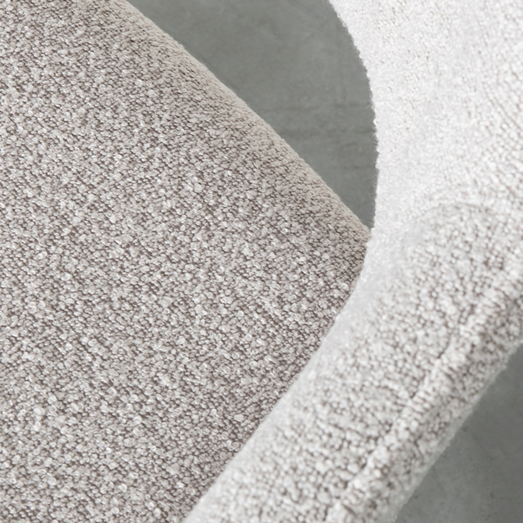 Eetkamerstoel Finley - Naturel - Boucle - Zwart Metalen Frame