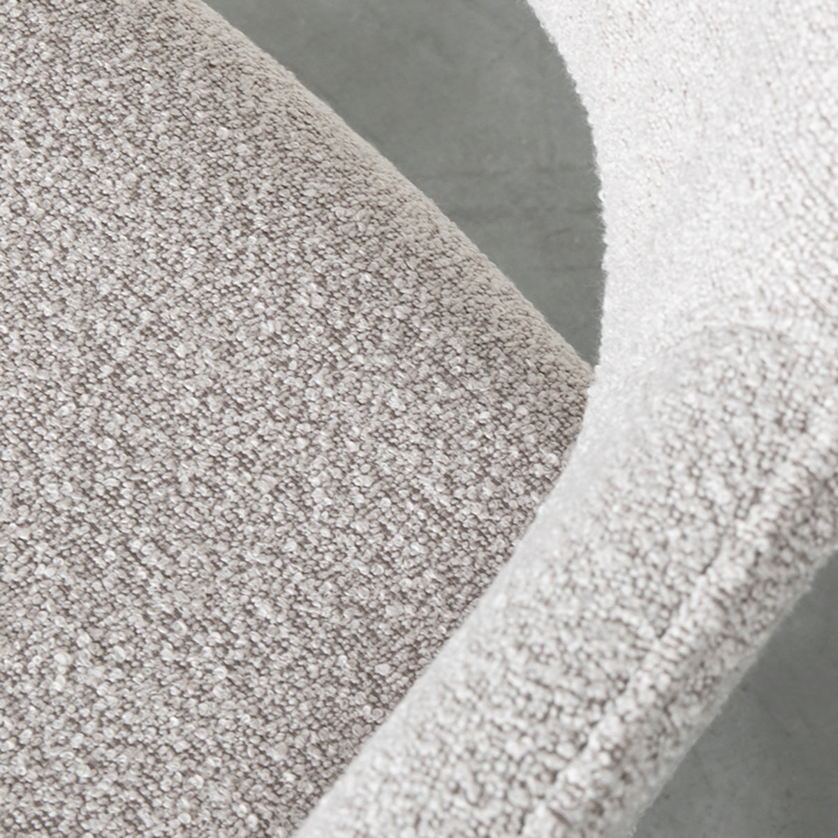Eetkamerstoel Finley - Naturel - Boucle - Zwart Metalen Frame