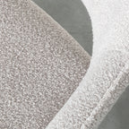 Eetkamerstoel Finley - Naturel - Boucle - Zwart Metalen Frame