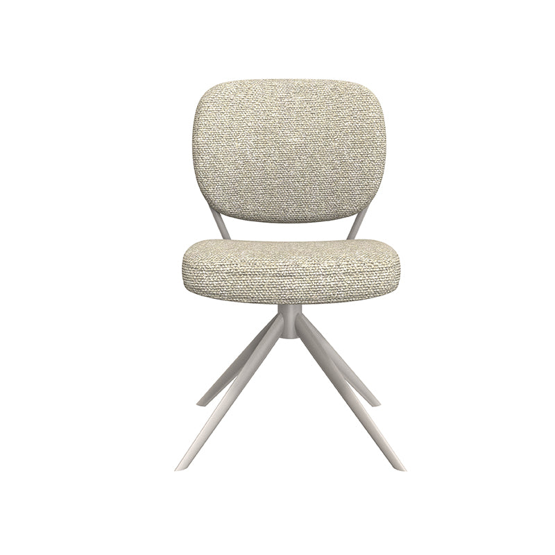 Eetkamerstoel Geneva - Naturel - Royal Boucle - Taupe Metalen Frame