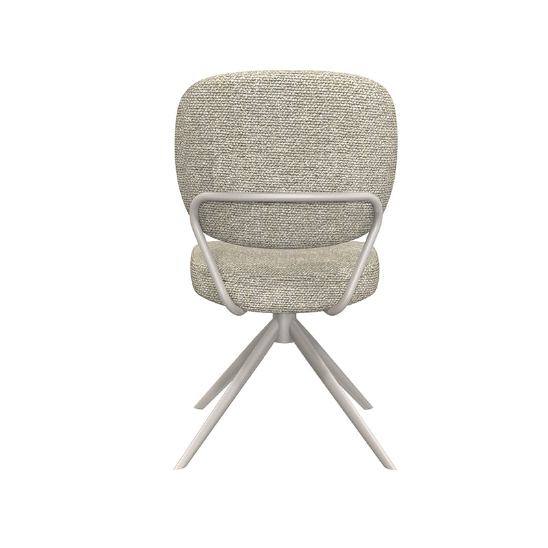 Eetkamerstoel Geneva - Naturel - Royal Boucle - Taupe Metalen Frame