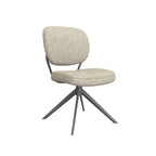 Eetkamerstoel Geneva - Naturel - Royal Boucle - Zwart Metalen Frame