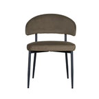 Eetkamerstoel Bliss - Hunter - Fluweel - Zwart Metalen Frame