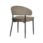 Eetkamerstoel Bliss - Hunter - Fluweel - Zwart Metalen Frame