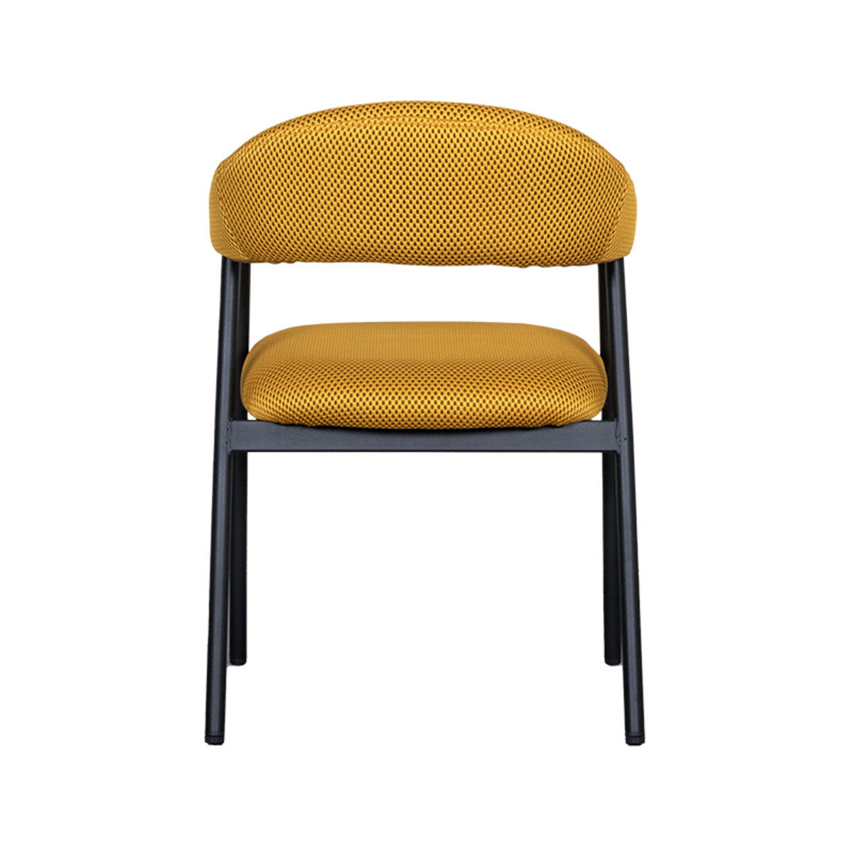 Eetkamerstoel Amaze - Oker - Breathe - Zwart Metalen Frame