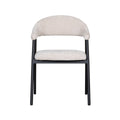 Eetkamerstoel Amaze - Naturel - Elite - Zwart Metalen Frame