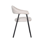 Eetkamerstoel Amaze - Naturel - Elite - Zwart Metalen Frame