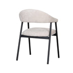 Eetkamerstoel Amaze - Naturel - Elite - Zwart Metalen Frame