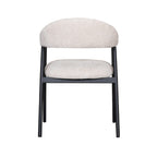 Eetkamerstoel Amaze - Naturel - Elite - Zwart Metalen Frame