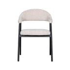 Eetkamerstoel Amaze - Naturel - Elite - Zwart Metalen Frame