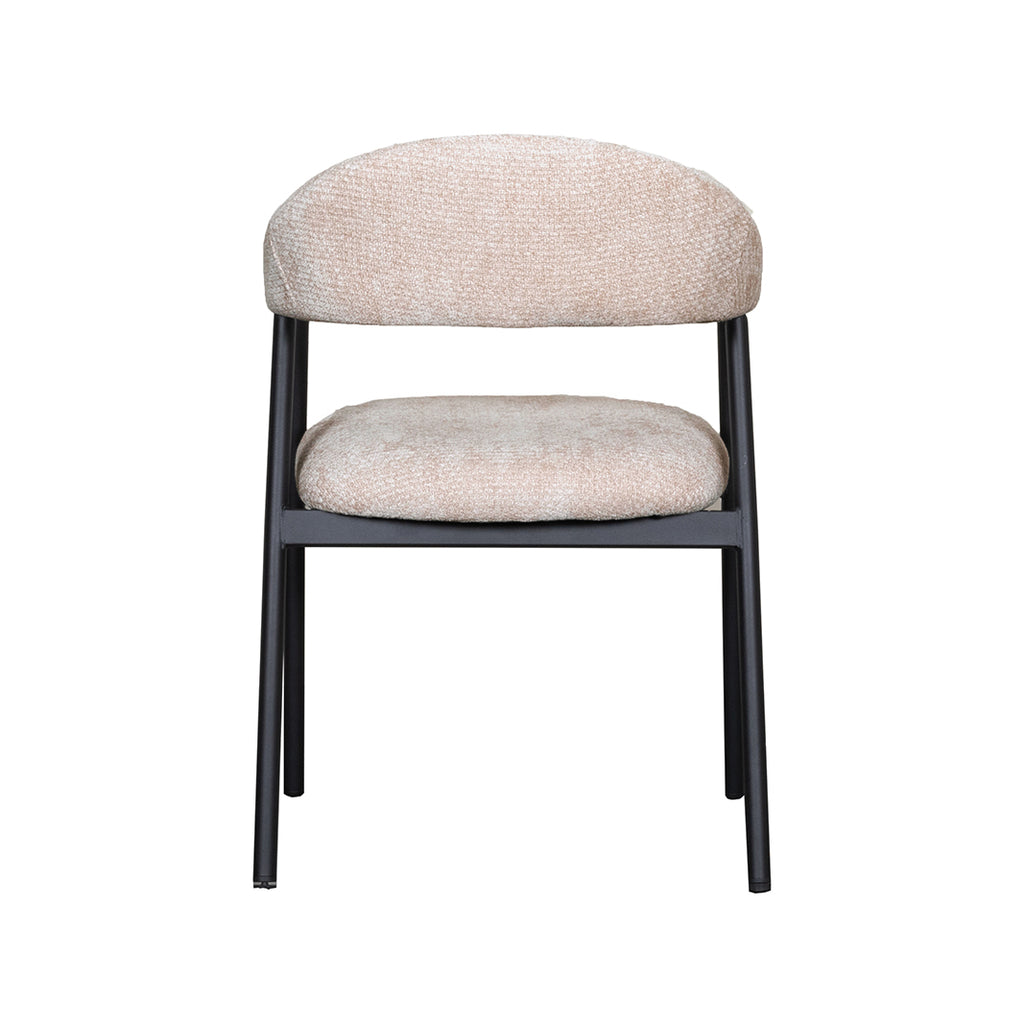 Eetkamerstoel Amaze - Clay - Elite - Zwart Metalen Frame