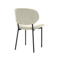 Eetkamerstoel Senn - Naturel - Royal Boucle - Zwart Metalen Frame