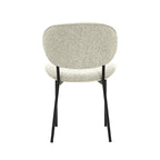 Eetkamerstoel Senn - Naturel - Royal Boucle - Zwart Metalen Frame