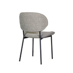 Eetkamerstoel Senn - Mushroom - Royal Boucle - Zwart Metalen Frame