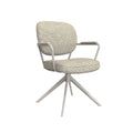 Eetkamerstoel Basel - Naturel - Royal Boucle - Taupe Metalen Frame