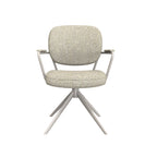 Eetkamerstoel Basel - Naturel - Royal Boucle - Taupe Metalen Frame
