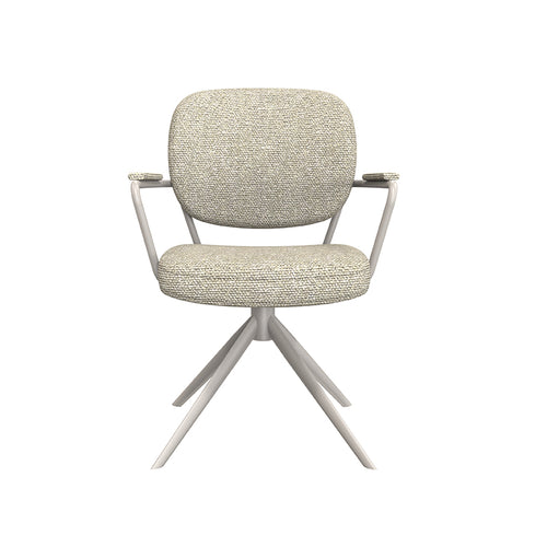 Eetkamerstoel Basel - Naturel - Royal Boucle - Taupe Metalen Frame