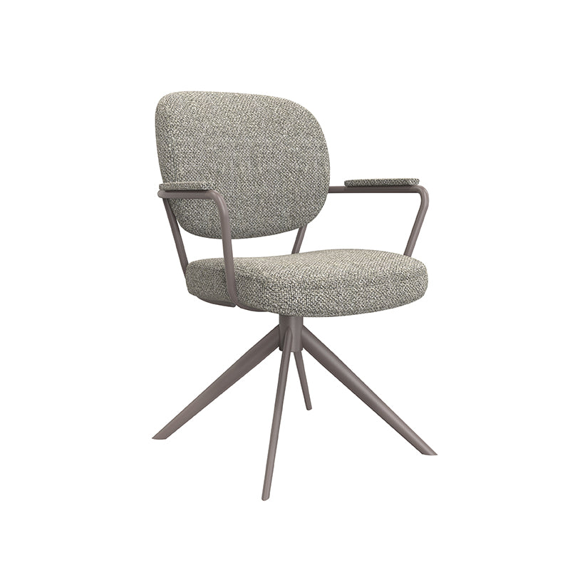 Eetkamerstoel Basel - Mushroom - Royal Boucle - Brons Metalen Frame