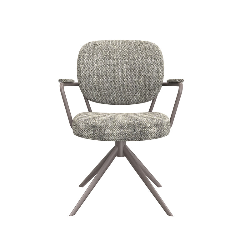 Eetkamerstoel Basel - Mushroom - Royal Boucle - Brons Metalen Frame
