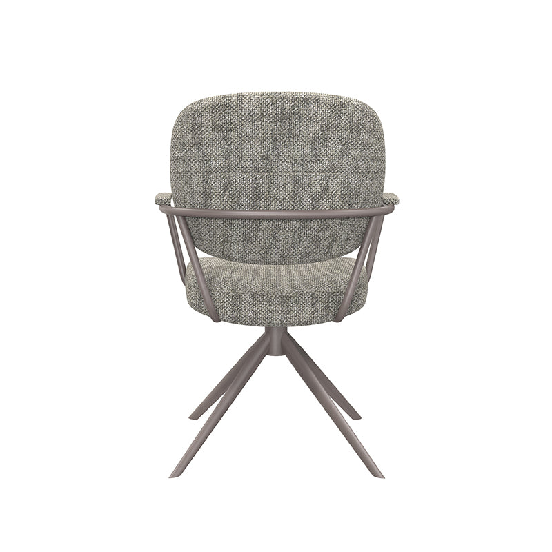 Eetkamerstoel Basel - Mushroom - Royal Boucle - Brons Metalen Frame