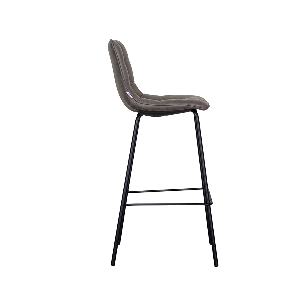 Barkruk Bistro - Antraciet - Micro Suede - Hoog