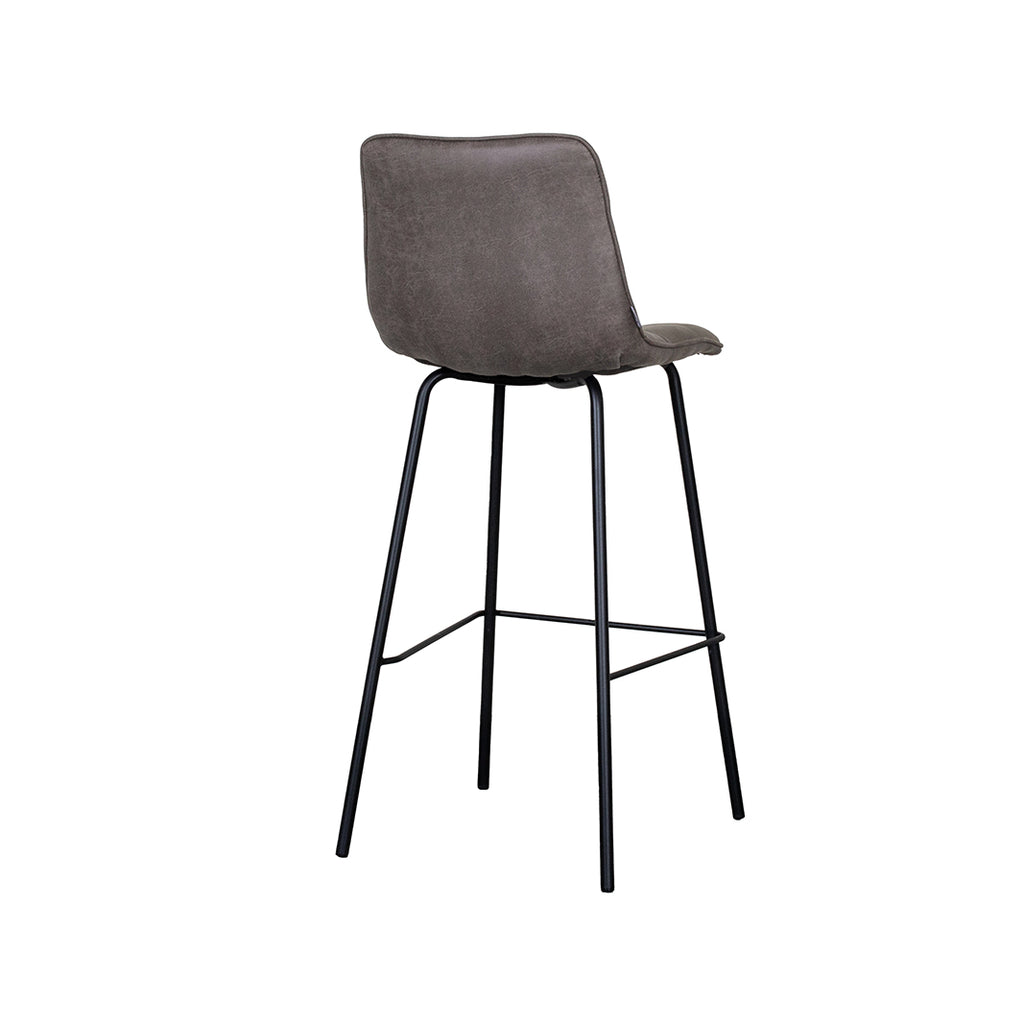 Barkruk Bistro - Antraciet - Micro Suede - Hoog
