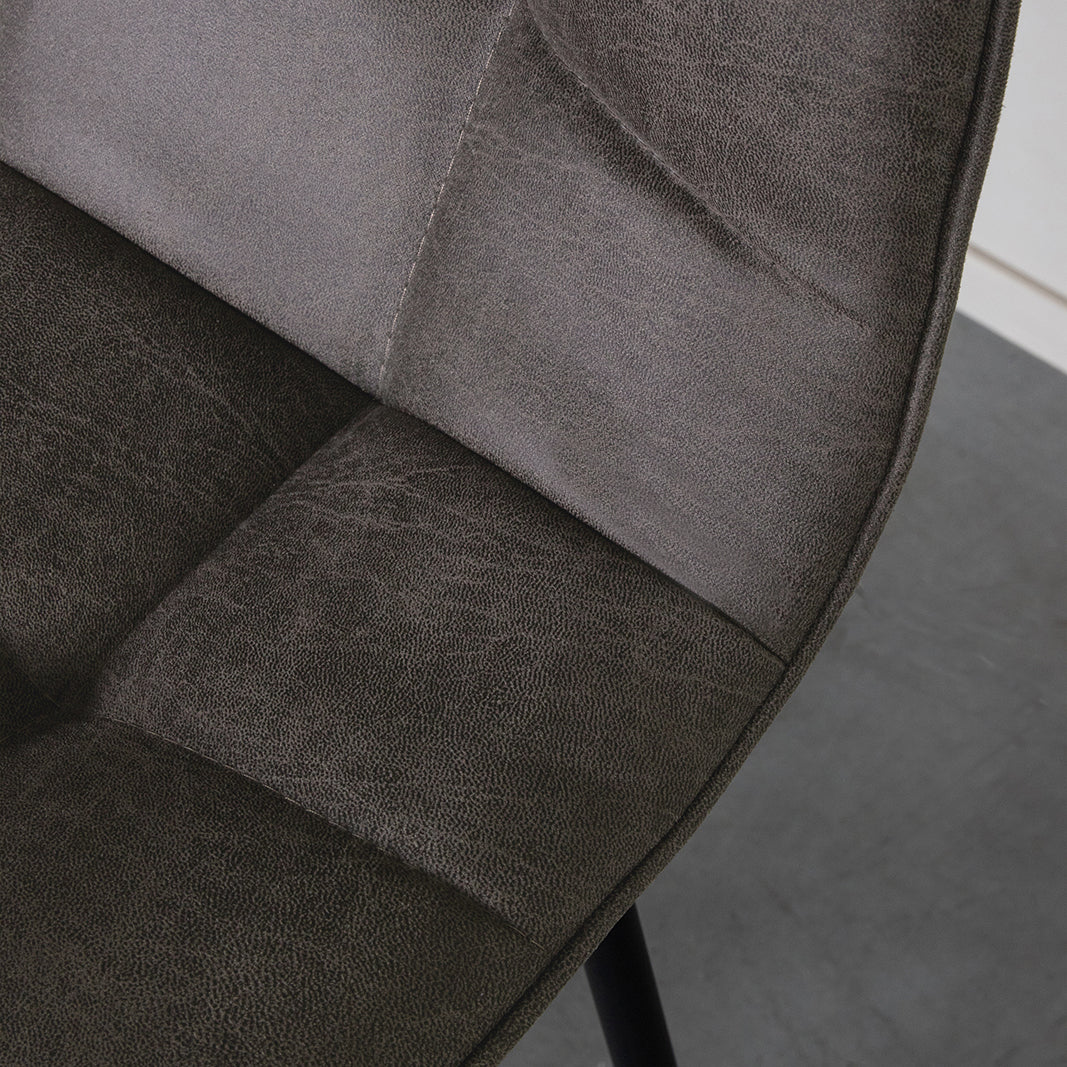 Barkruk Bistro - Antraciet - Micro Suede - Hoog