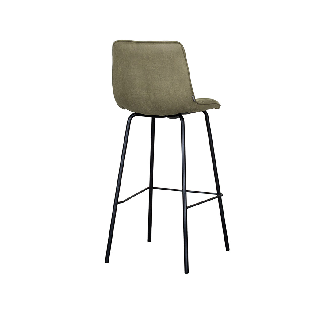 Barkruk Bistro - Moss - Micro Suede - Hoog