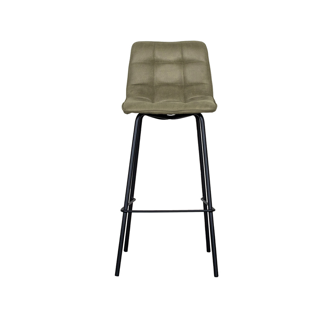 Barkruk Bistro - Moss - Micro Suede - Hoog