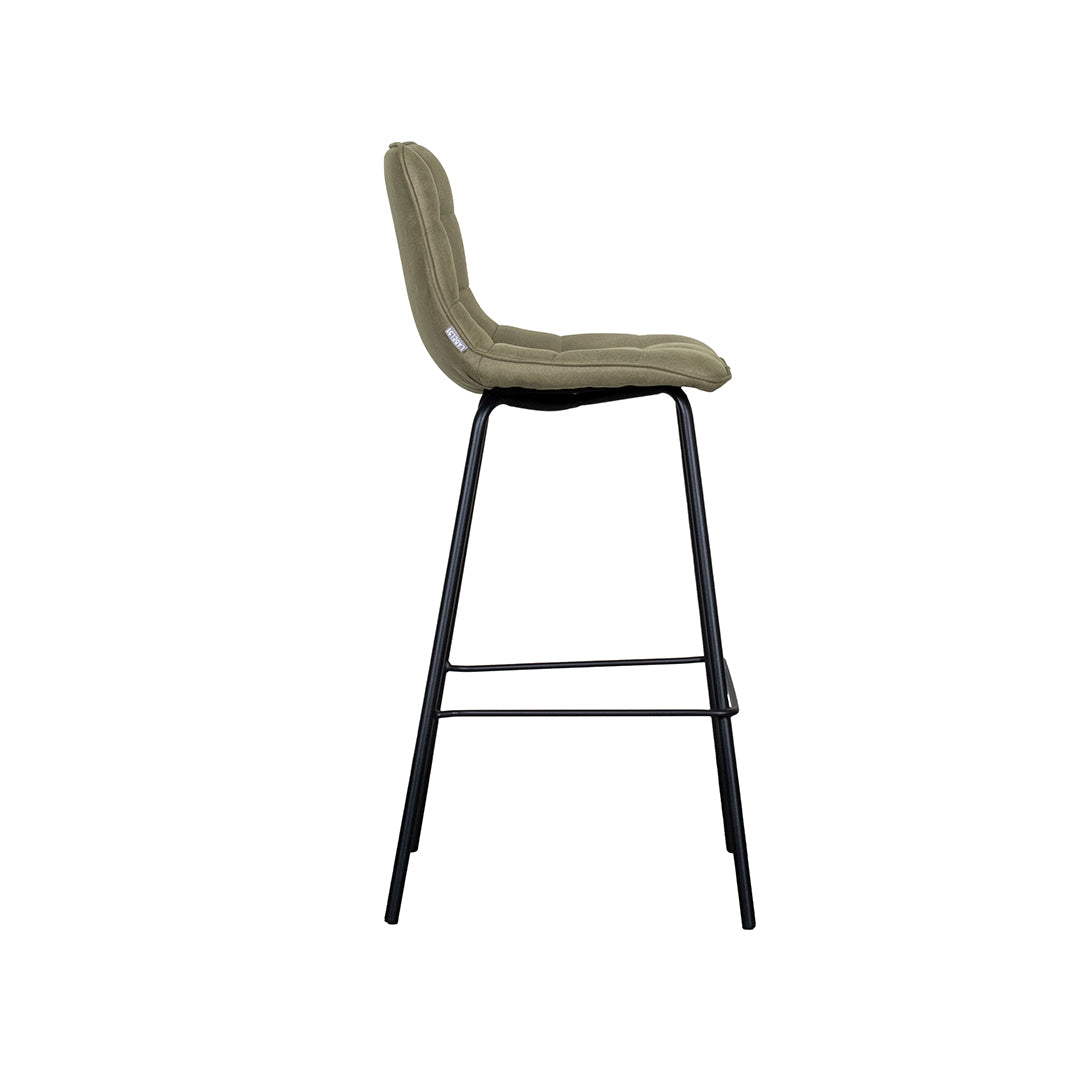 Barkruk Bistro - Moss - Micro Suede - Hoog