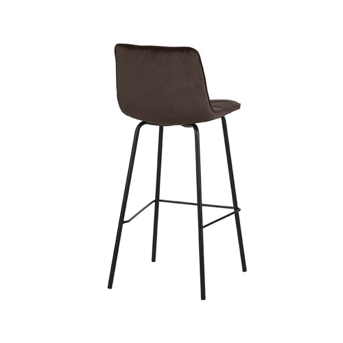 Barkruk Bistro - Taupe - Fluweel - Hoog