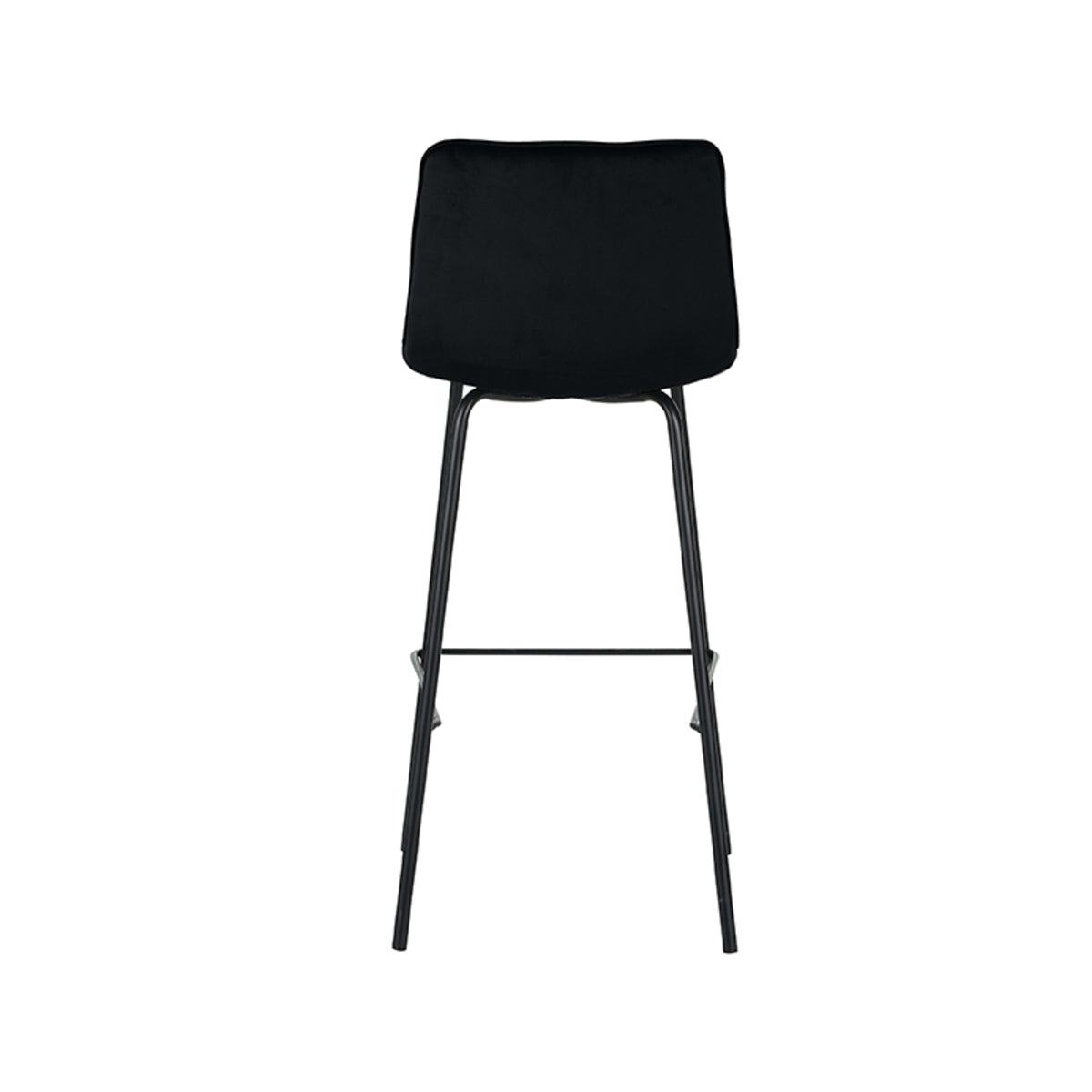 Barkruk Bistro - Zwart - Fluweel - Hoog