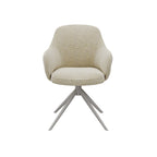 Eetkamerstoel Bern - Naturel - - Taupe Metalen Frame