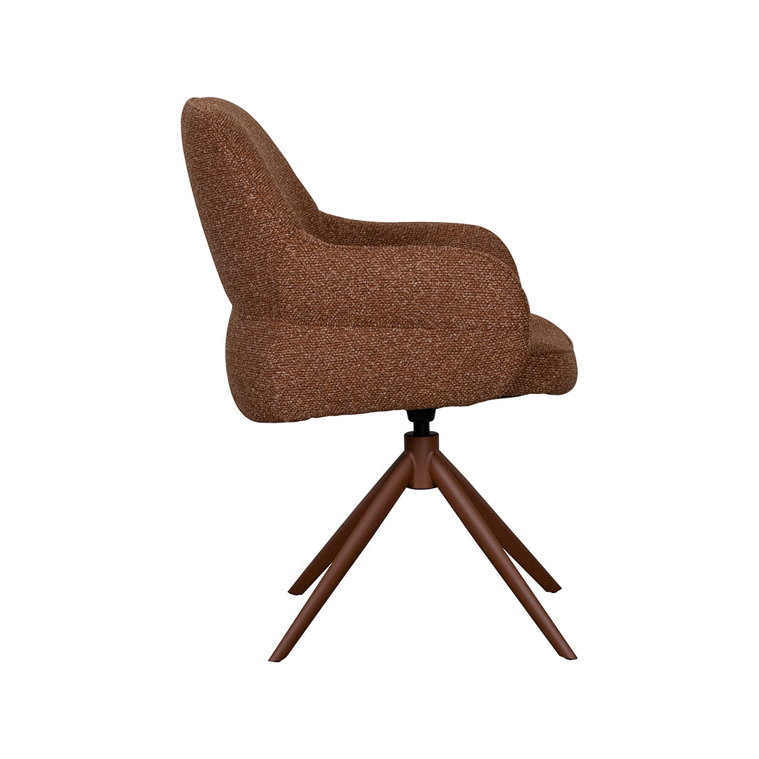 Eetkamerstoel Bern - Coral - Boucle - Coral Metalen Frame
