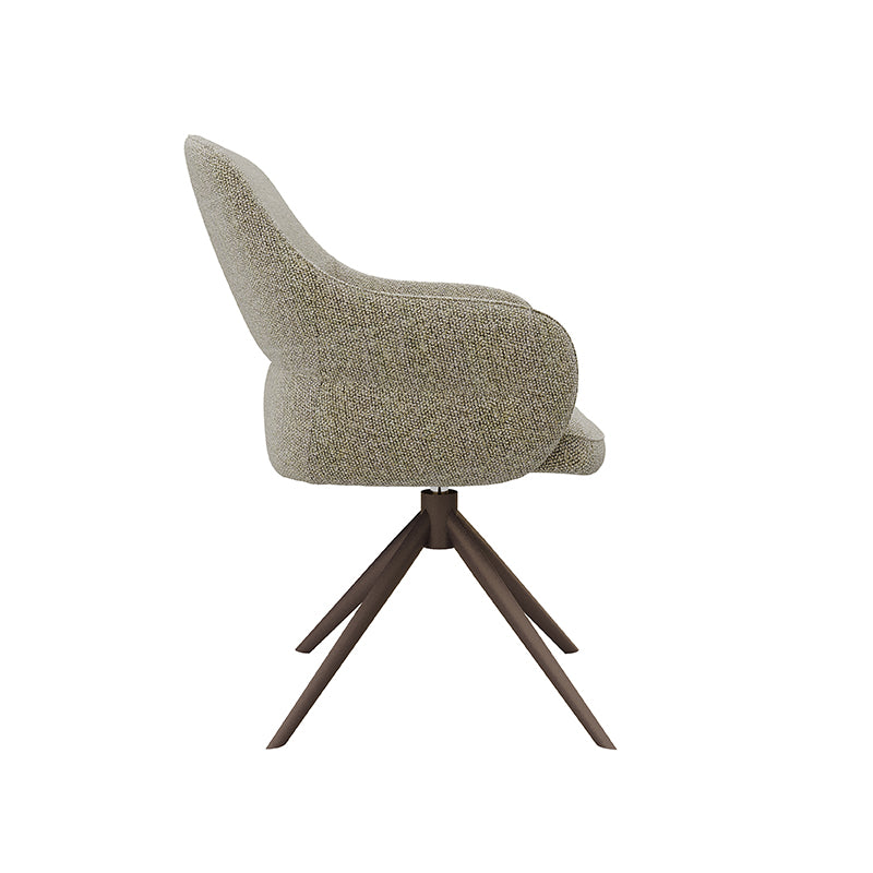 Eetkamerstoel Bern - Mushroom - Royal Boucle - Brons Metalen Frame