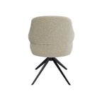 Eetkamerstoel Bern - Naturel - Royal Boucle - Zwart Metalen Frame