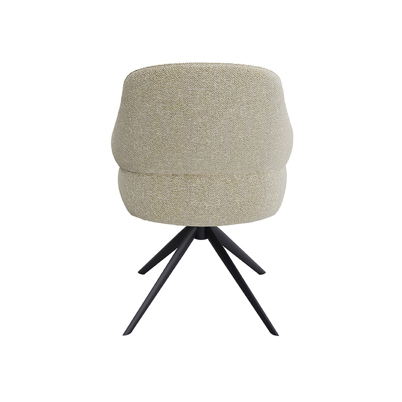 Eetkamerstoel Bern - Naturel - Royal Boucle - Zwart Metalen Frame
