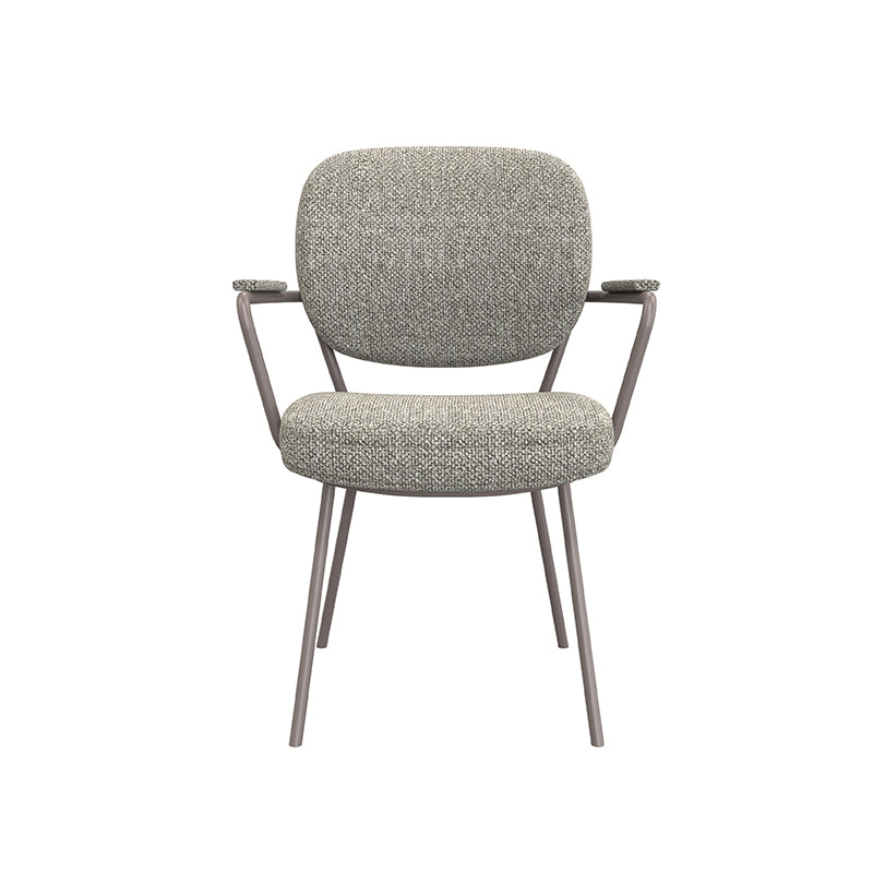 Eetkamerstoel Lausanne - Mushroom - Royal Boucle - Brons Metalen Frame