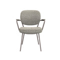 Eetkamerstoel Lausanne - Mushroom - Royal Boucle - Brons Metalen Frame