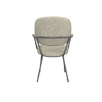 Eetkamerstoel Lausanne - Naturel - Royal Boucle - Zwart Metalen Frame