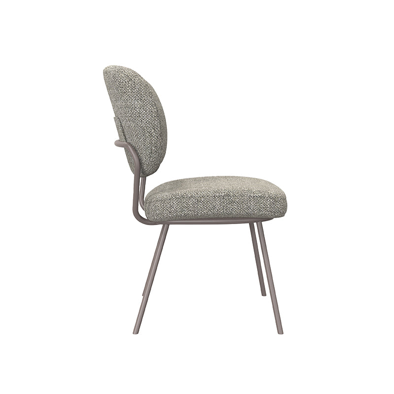 Eetkamerstoel Singapore - Mushroom - Royal Boucle - Brons Metalen Frame