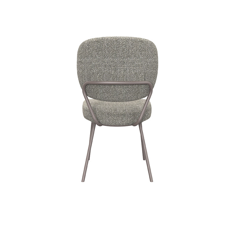 Eetkamerstoel Singapore - Mushroom - Boucle - Brons Metalen Frame