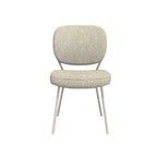Eetkamerstoel Singapore - Naturel - Royal Boucle - Taupe Metalen Frame