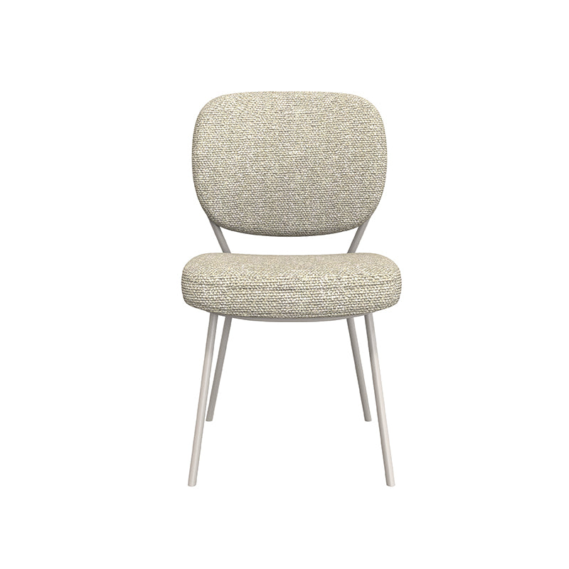 Eetkamerstoel Singapore - Naturel - Royal Boucle - Taupe Metalen Frame